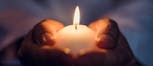 candle in hand